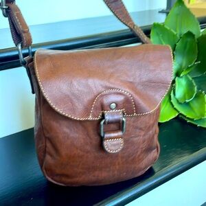 Jack George genuine leather crossbody shoulder handbag purse like new